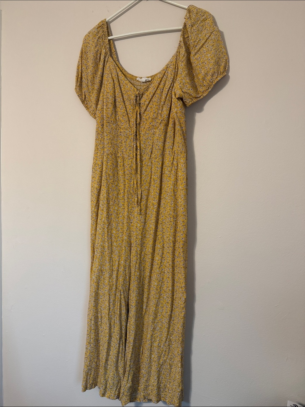 june & hudson Mustard Yellow Floral Jumpsuit